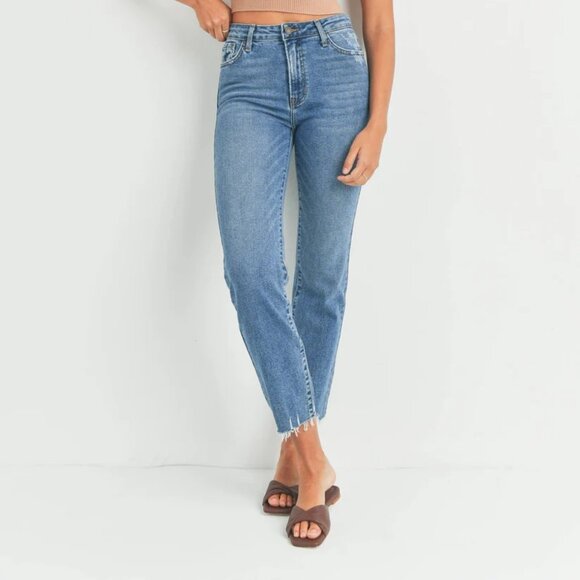 NWT Just Black Denim High Rise The Vintage Straight Light denim Size 24 - Picture 3 of 7